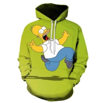 3D Cartoon Printing Hoodies &#8211; Homer Simpson And His Son Sweatshirt