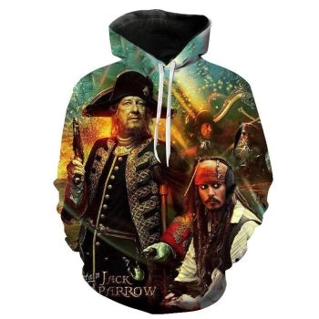 3D Printed Pirates of the Caribbean Hoodies &#8211; Movies Fashion Hoody Pullover