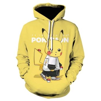 3D Printed Pokemon Hoodie &#8211; Anime Sweatshirt