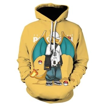 3D Printed Pokemon Hoodie &#8211; Anime Sweatshirt