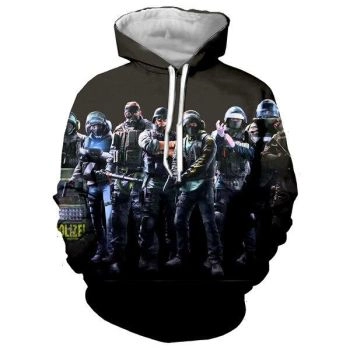 3D Printed Rainbow Six Siege Sweatshirts Unisex Military Hoodies
