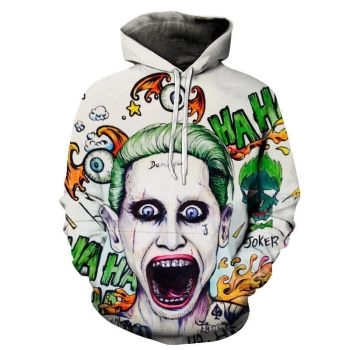3D Printed Suicide Squad Joker Sweatshirt &#8211; 3D Hooded Pullover Hoodies