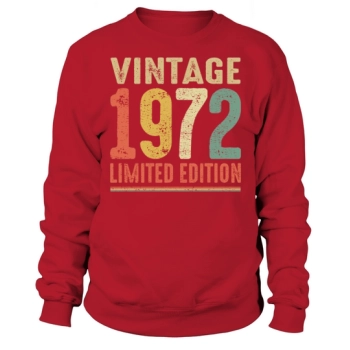 Vintage 1972 Limited Edition 50th Birthday Gift Sweatshirt