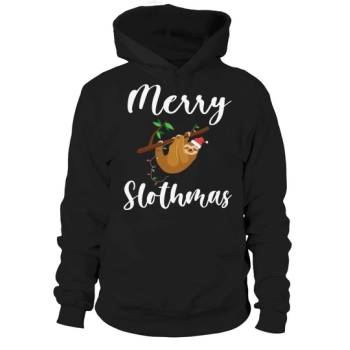 Merry Slothmas Funny Sloth Christmas Hoodies