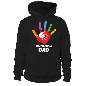 Autism Dad Hands Autism Awareness Hoodies