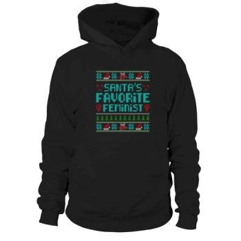 Santa's Favorite Feminist Christmas Hoodies