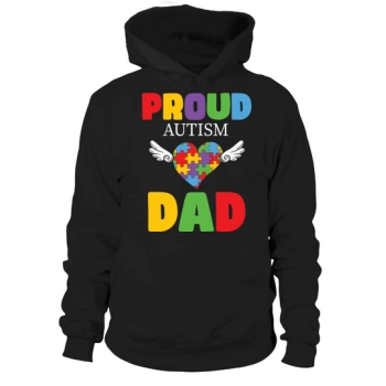 Proud Autism Dad Happy Fathers Day Hoodies