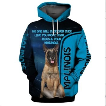 Precious And Gorgeous Blue Black Dog Pattern Animals Hoodie