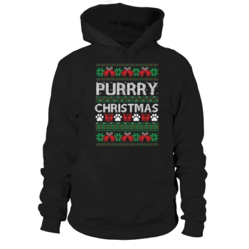 Purrry Christmas Ugly Hoodies