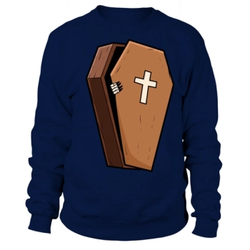 Halloween Cartoon Vampire Coffin Sweatshirt