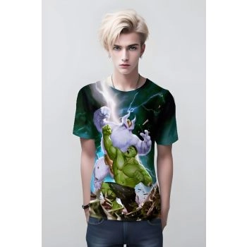 The Green Hulk Smash Text T-Shirt: Hulk Smash