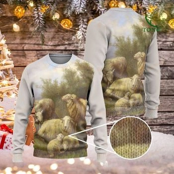 Vintage Sheep Christmas Ugly Sweaters