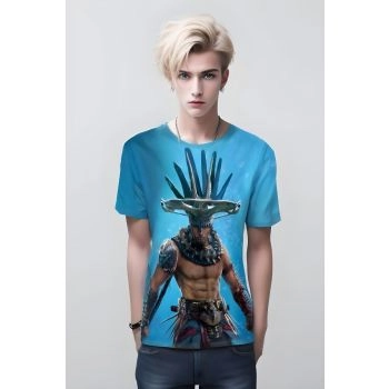 Featuring Oceanic Villain with the Attuma From Black Panther T-Shirt in Blue