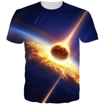 Meteorite fall print T-shirt