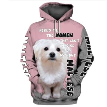  Popular Pink Dog Pattern Animals Hoodie