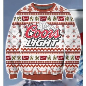 Coors Light Logo 3D Christmas Ugly Sweater