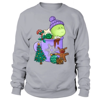 Christmas Hot Drinks Cute Turtle Sweatshirt