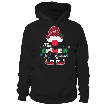 The Gamer Gnome Christmas Red Plaid Gamer Hoodies