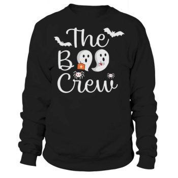 The Boo Crew Funny Bat Halloween Sweatshirt