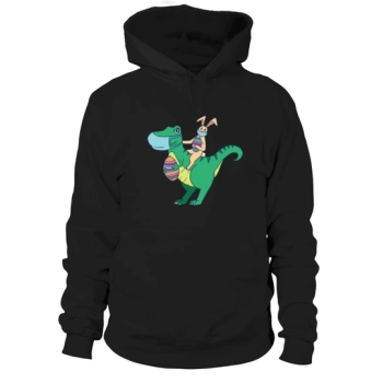 Dino Dinosaur Easter Bunny Easter Egg Eggs Hoodies