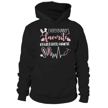 Nurse RN Cute Ears Bunny Easter Day Easter Sunday Hoodies