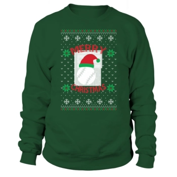 Merry Christmas Baseball Ugly Christmas Sweatshirt