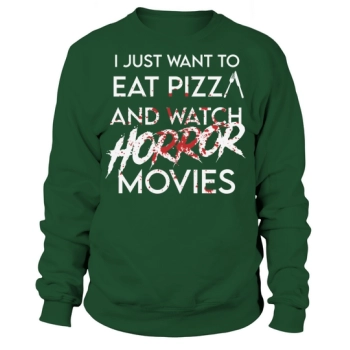 Funny Horror Movie Fan Halloween Pizza Sweatshirt