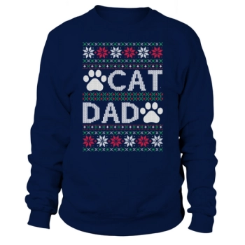 Cat Dad Ugly Christmas Sweatshirt