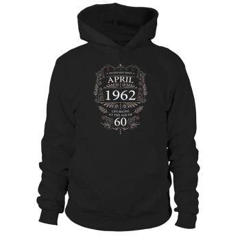 60th Birthday Gifts April 1962 Hoodies