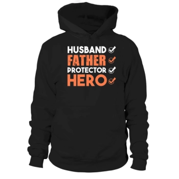 HusBand Father Protector Hero Hoodies