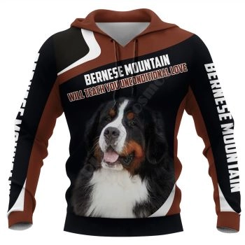 Precious Black Brown Dog Pattern Animals Hoodie