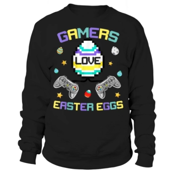 Easter Bunny Gamer Gaming Boy Love Easter Eggs Sweatshirt