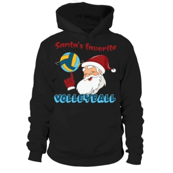 Christmas Sport Santa Favorite Volleyball Hoodies