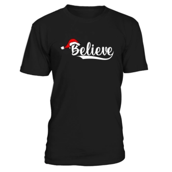 Believe Christmas Day Typography T-Shirt Design