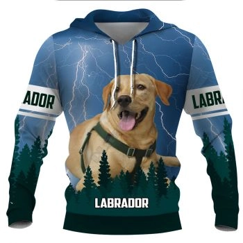 Precious Blue Dog Pattern Animals Hoodie