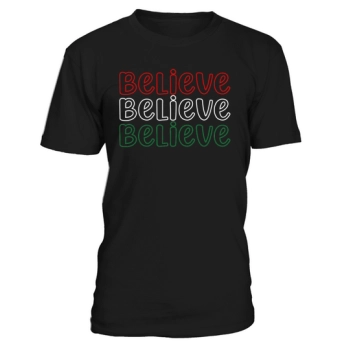 Believe Christmas Holiday T Shirt Design