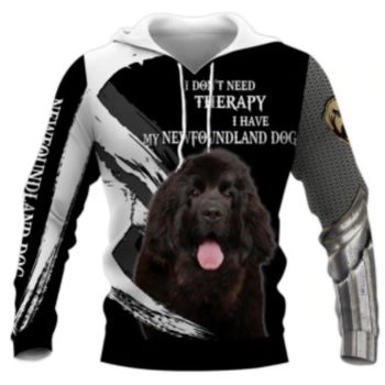 Gorgeous Black Dog Pattern Animals Hoodie