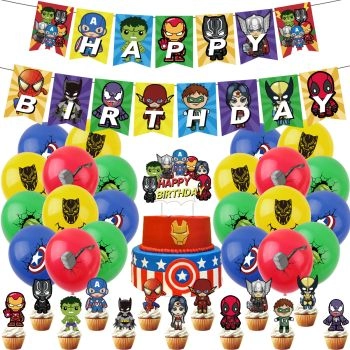 Superhero Theme,Kids Birthday Party,Holiday Decoration Set
