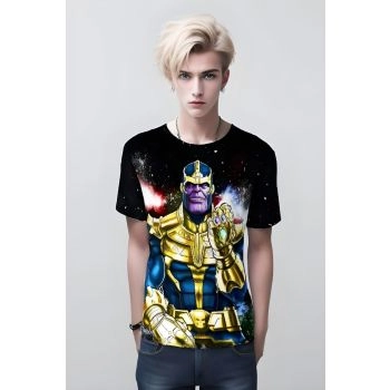 Thanos Snap Finger Shirt: Snap into Action - A Dynamic and Striking Black Tee