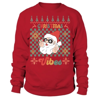 Christmas Vibes Santa Ugly Christmas Sweatshirt