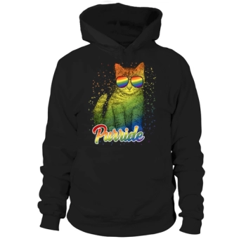 Cat Purride Lgbt Flag Hoodies