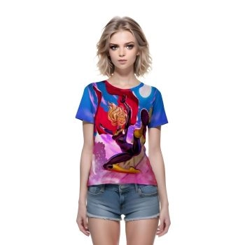 Gwen Stacy T-Shirt: The Multicolor Spider-Gwen in Action
