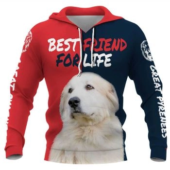 Gorgeous Red Blue Dog Pattern Animals Hoodie