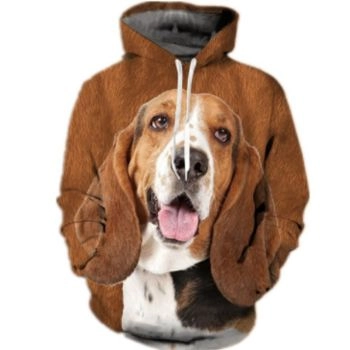 Cute Brown Dog Pattern Animals Hoodie