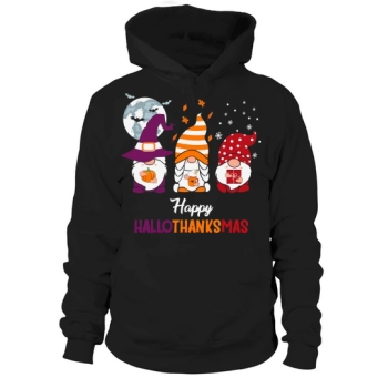 Happy Hallothanksmas Gnomes Seasonal Hoodies