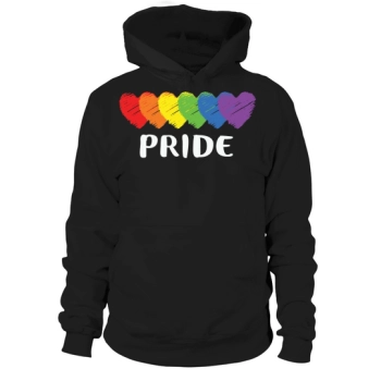 LGBT Pride Flag Rainbow Hearts Hoodies