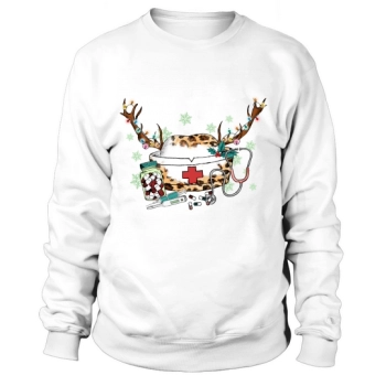 Merry Christmas Nurse Christmas Zanynoti Christmas Nurse Hat Reindeer Sweatshirt