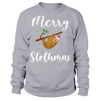 Merry Slothmas Funny Sloth Christmas Sweatshirt