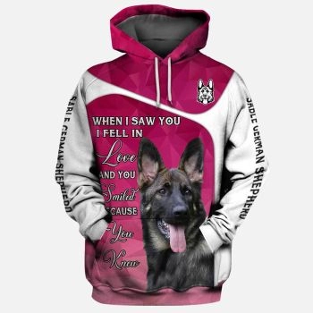 Classical  Pink Dog Pattern Animals Hoodie