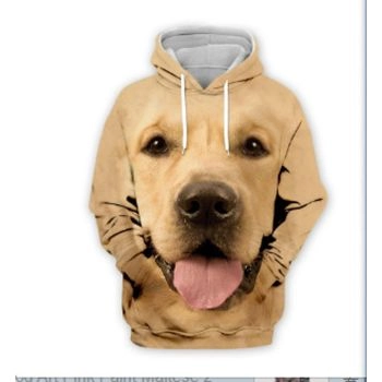  Fashion And Gorgeous Brown Dog Pattern Animals Hoodie